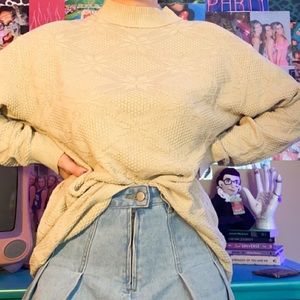 vintage cream turtleneck